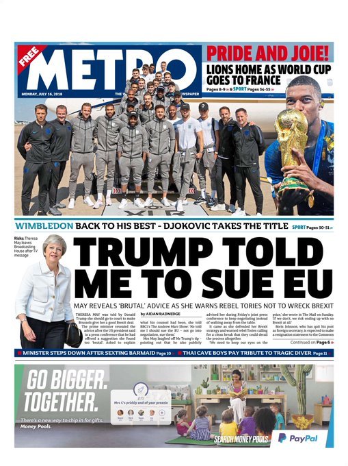 METRO Mon 16 Jul