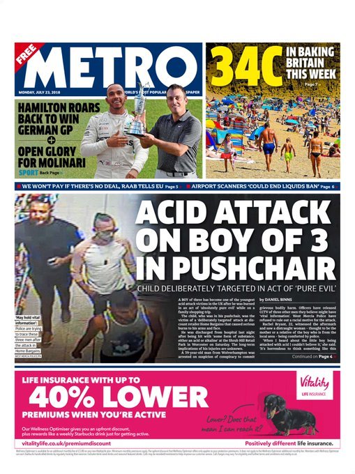 METRO Mon 23 Jul