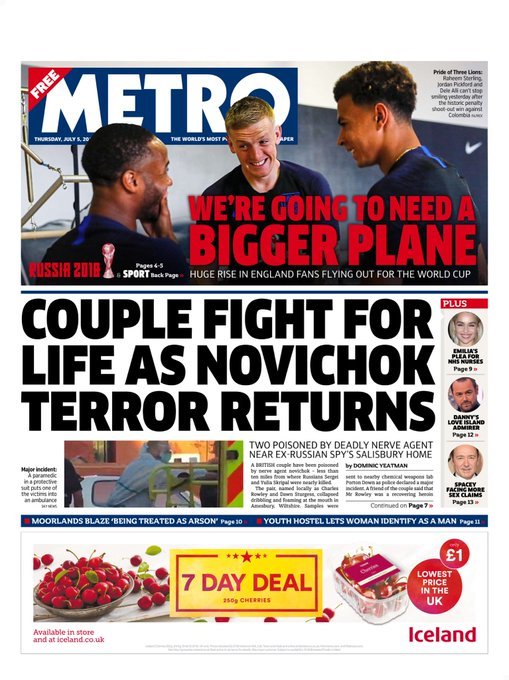 METRO Thu 5 Jul