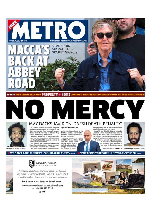 METRO Tue 24 Jul