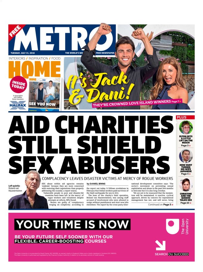METRO Tue 31 Jul