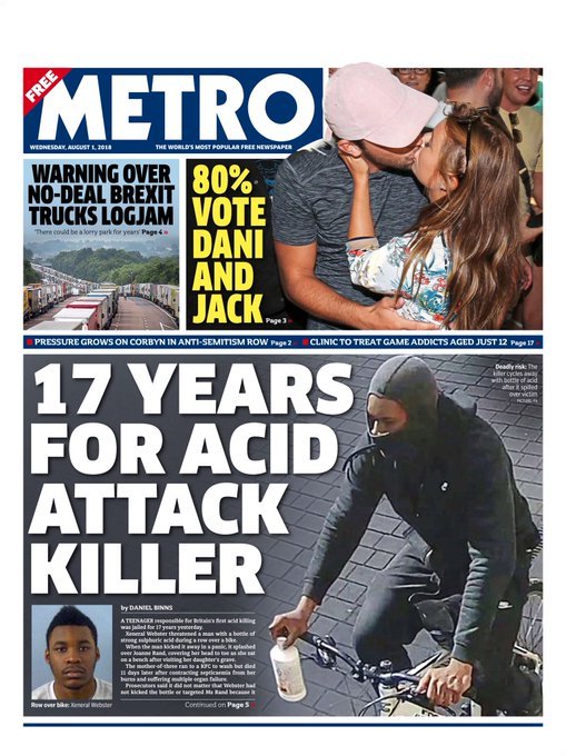 METRO Wed 1 Aug