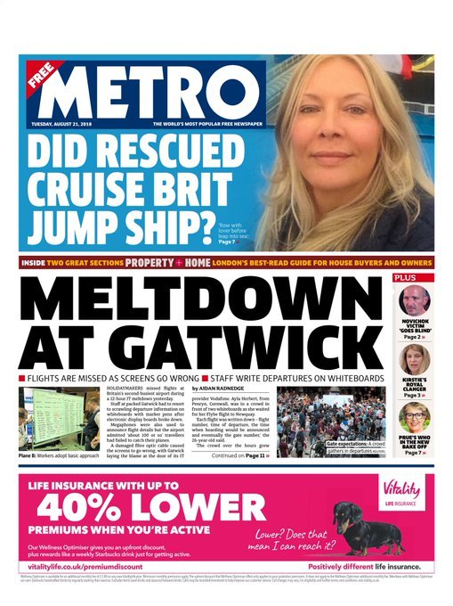 METRO Tue 21 Aug