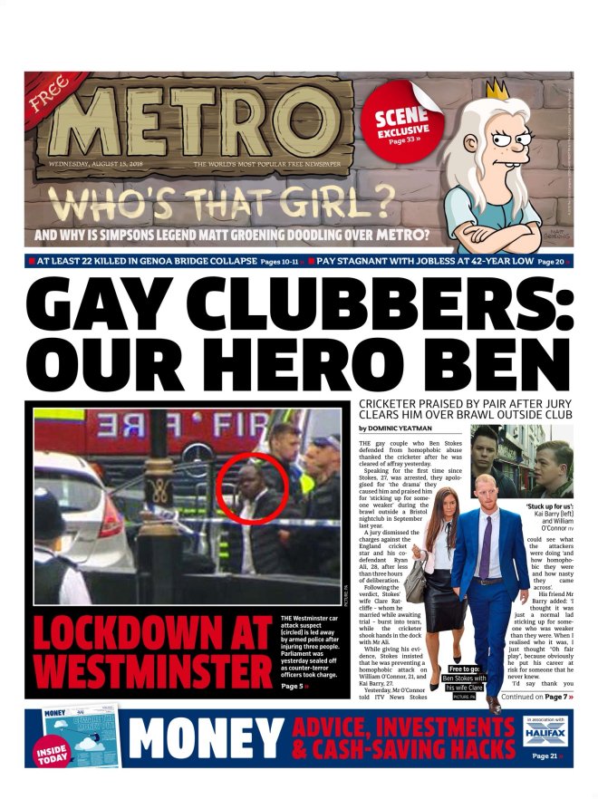METRO Wed 15 Aug