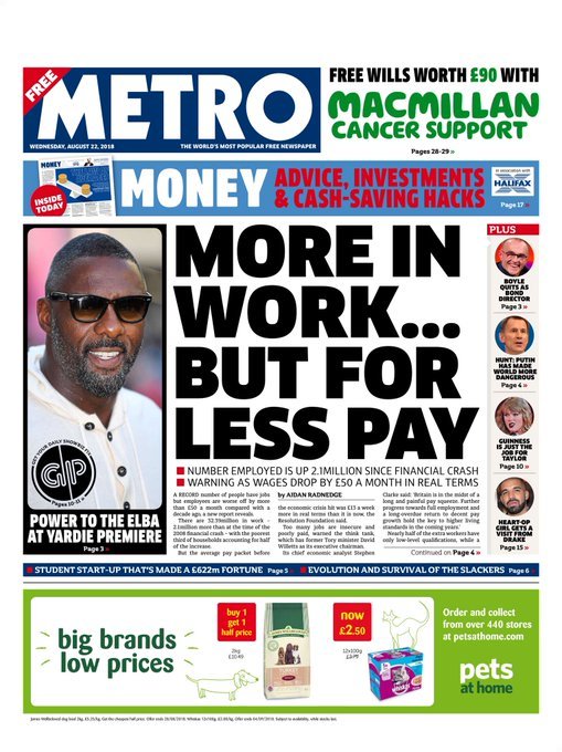 METRO Wed 22 Aug