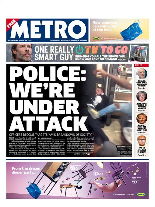 METRO Wed 29 Aug