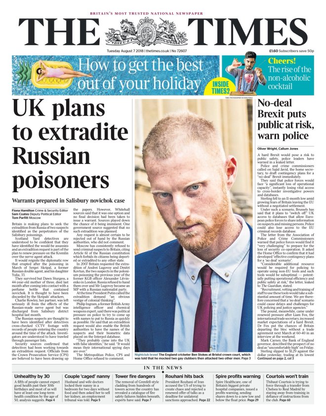 TIMES Tue 7 Aug