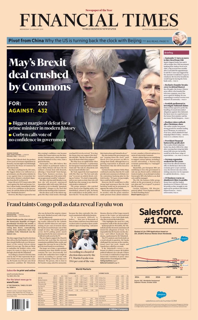 ft wed 16 jan